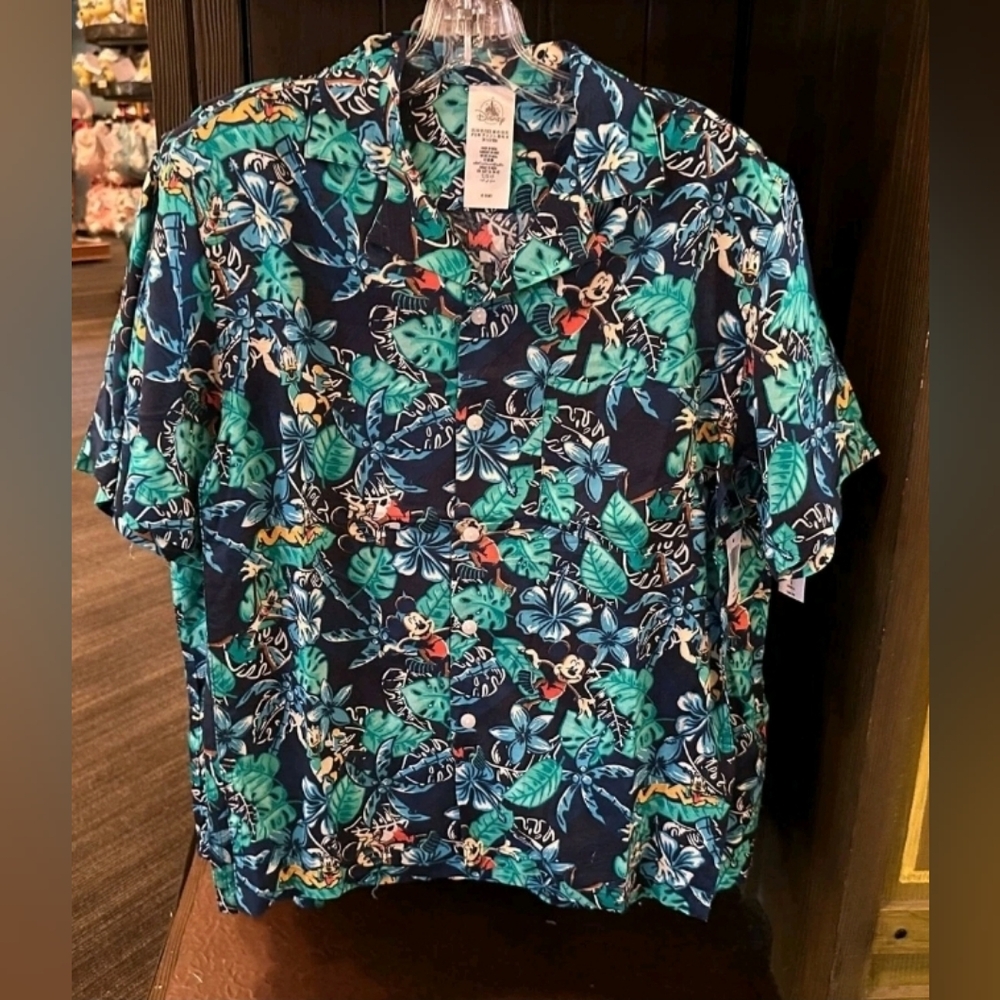 Disney Parks Mickey Mouse And Friends Adult Hawaiian Shirt Small